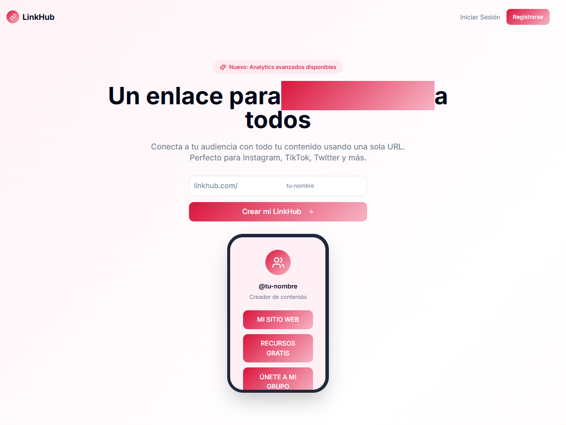 Herramienta tipo 'Link in Bio'